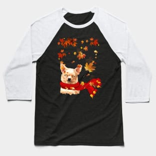 Maple Leaf Chihuahua Fall Hello Autumn Gift Baseball T-Shirt